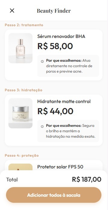 Beauty Finder Result Top