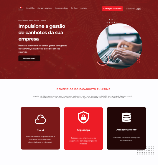 Fulltime Landing Page - Topo