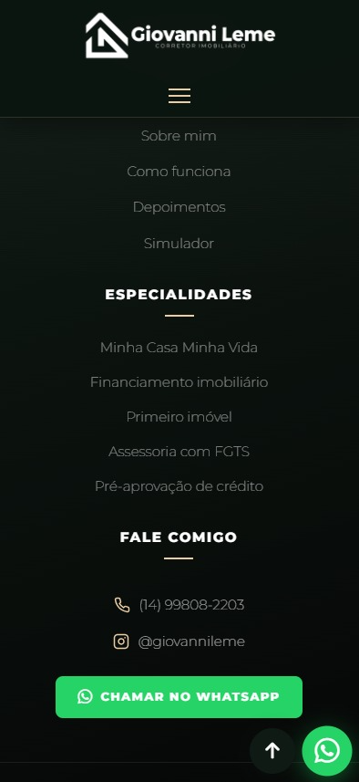 Giovanni Leme Mobile Menu